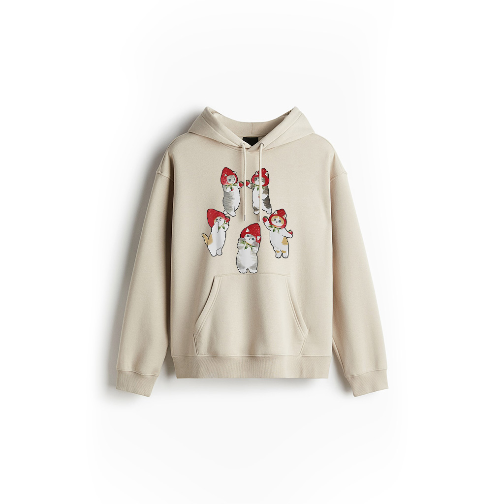 Kawaii Cats With Fruit Hats Strawberry Vintage Kitten Lover Hoodie 26-06-2025