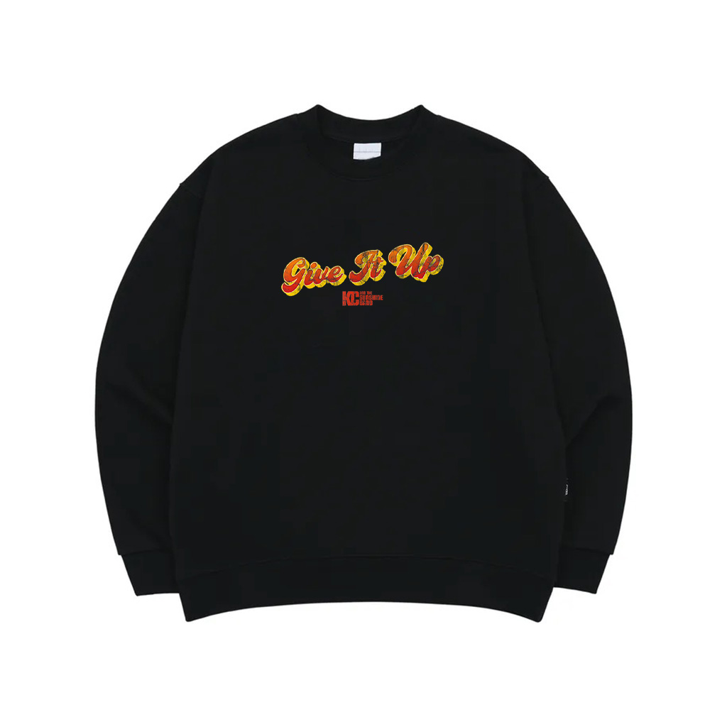 KC The Sunshine Band Unisex Kids Black Letter Print Sweatshirt