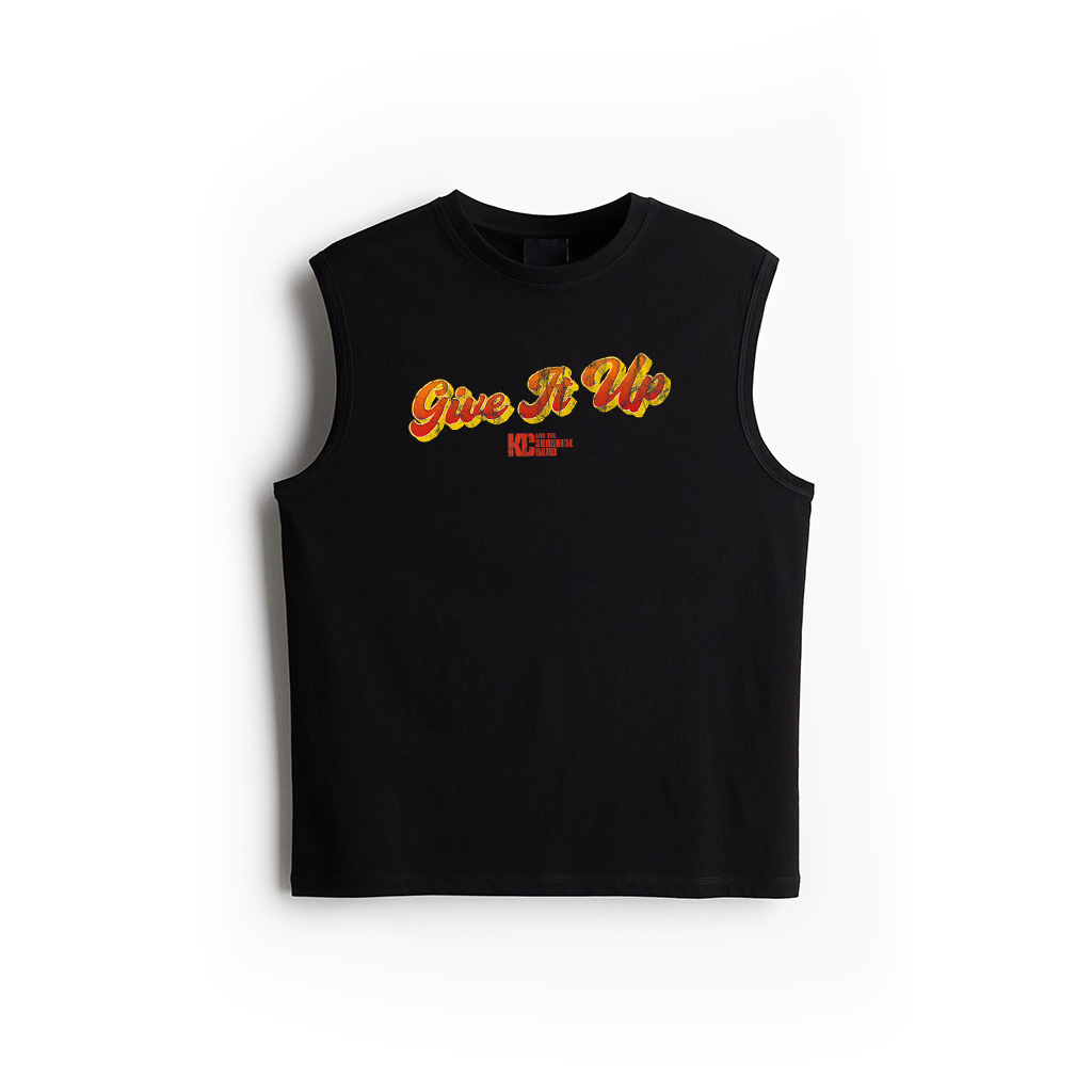 KC The Sunshine Band Unisex Kids Black Letter Print Tank Top