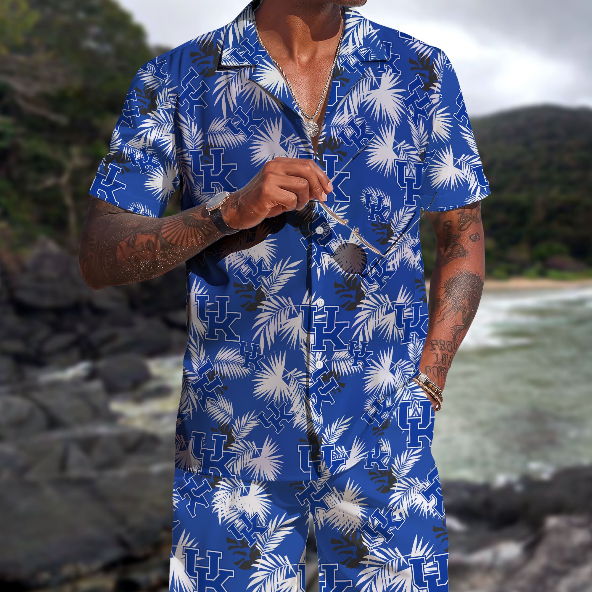 Kentucky Wildcats Hawaiian Shorts Set 2025 Version, Hawaiian Shirts, Sports Shorts, Gifts For Fan