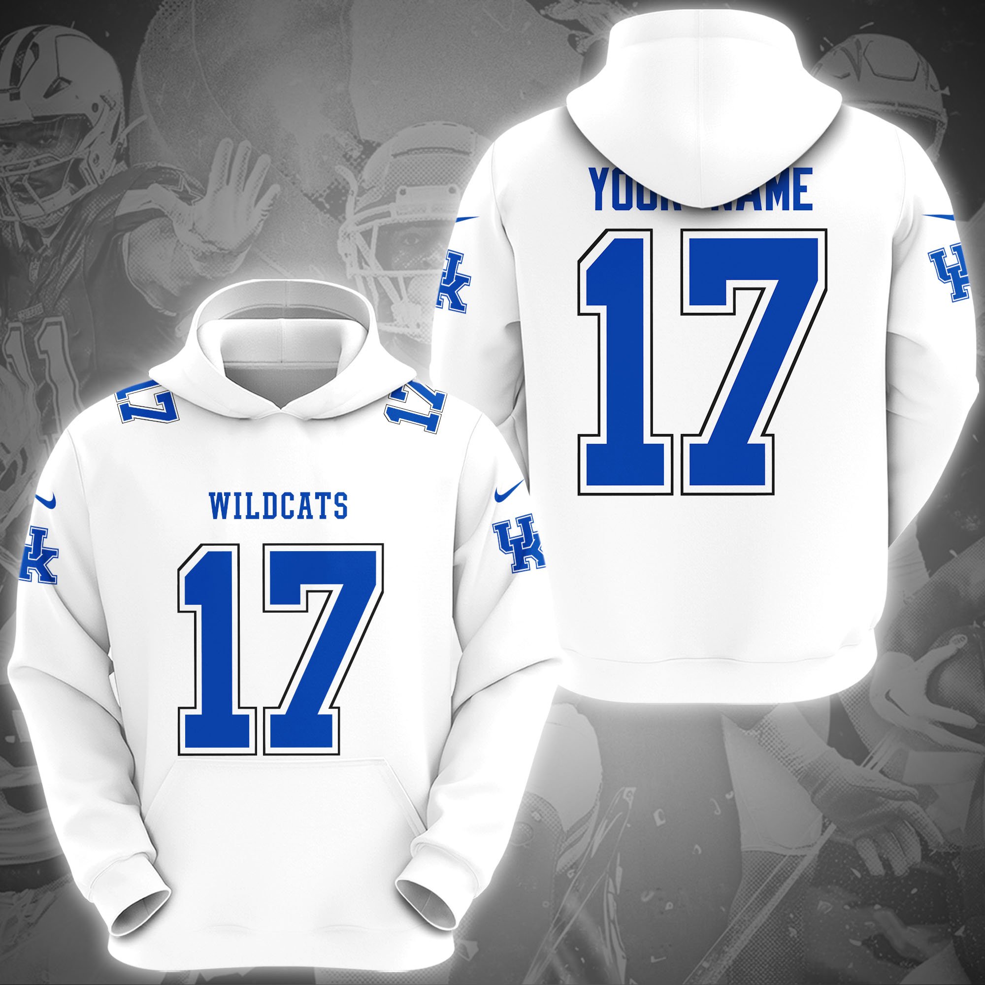 Kentucky Wildcats Hoodie Custom Name And Number, Sport Gifts, Fan Gifts