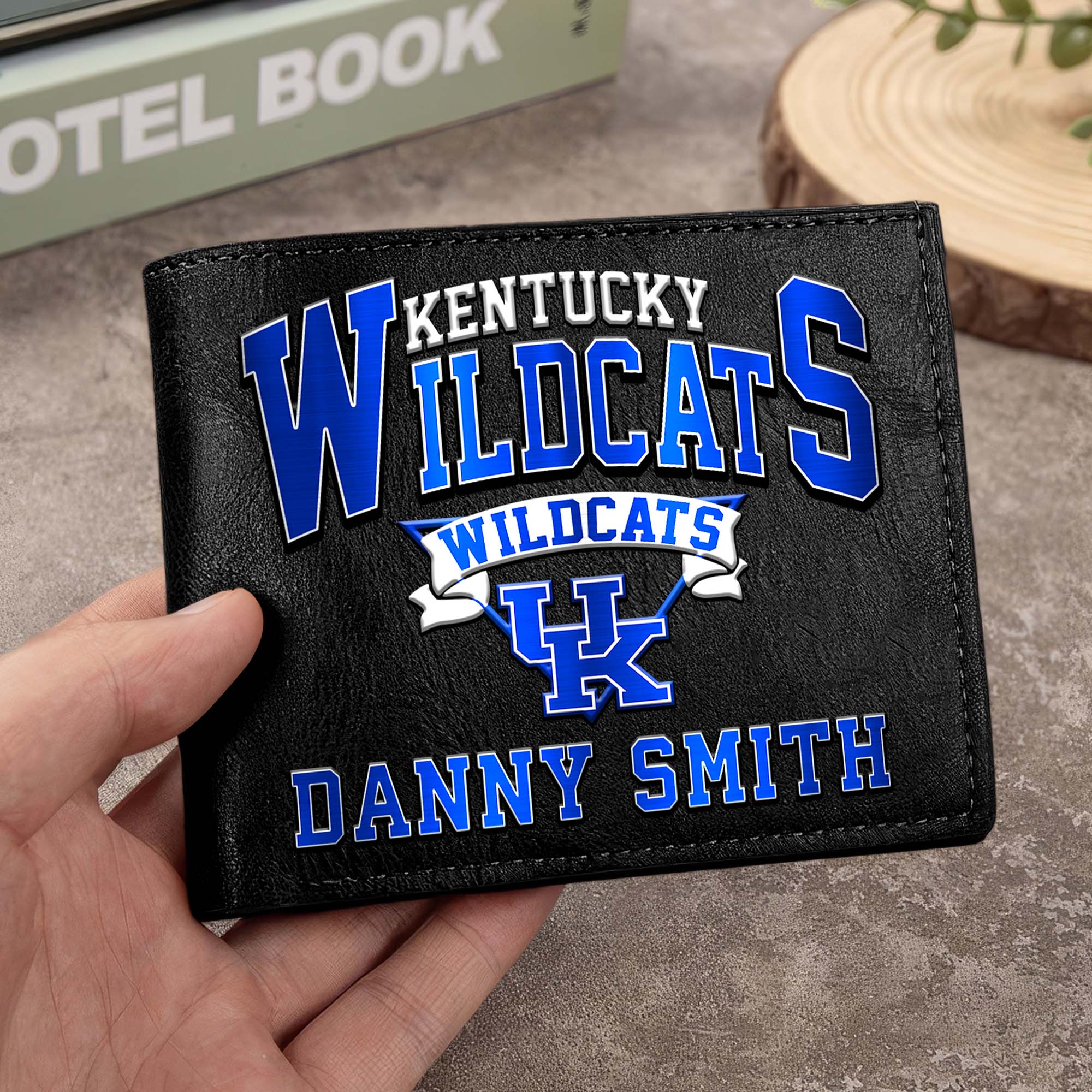 Kentucky Wildcats Men Wallet Custom Your Name, Football Team Men Wallet For Fans, Gifts For Football Lovers