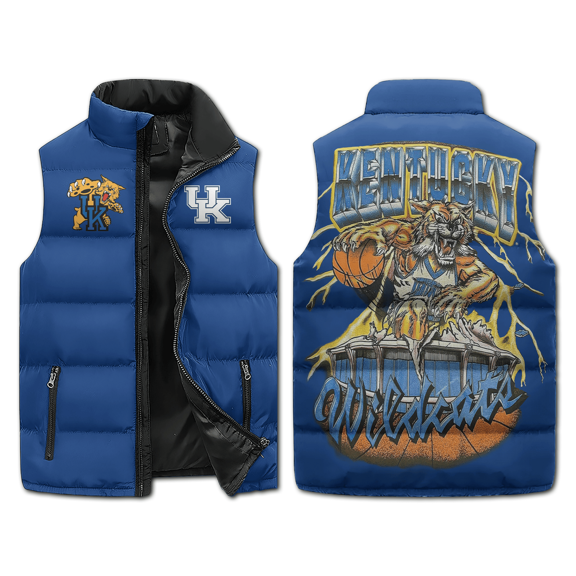 Kentucky Wildcats NCAA Sleeveless Puffer Jacket