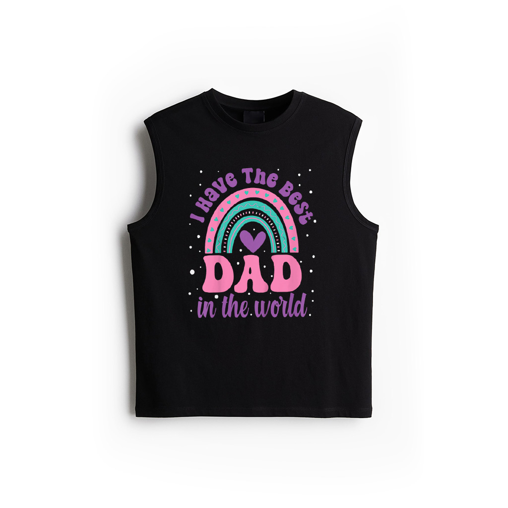 Kids I Have The Best Dad In The World Toddler Girl Fathers Day Tank Top