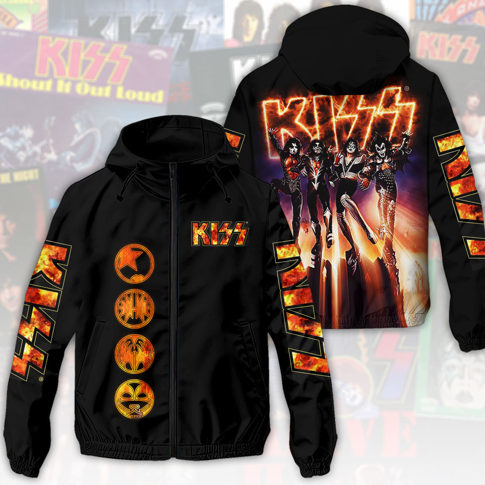 Kiss Band Music Style Windbreaker Jacket For Fans