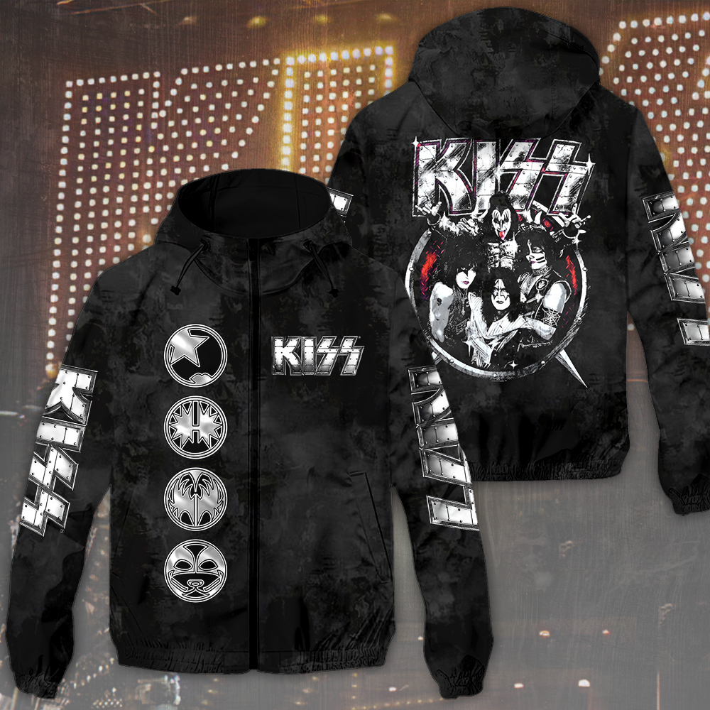 Kiss Band Music Style Windbreaker Jacket For Fans