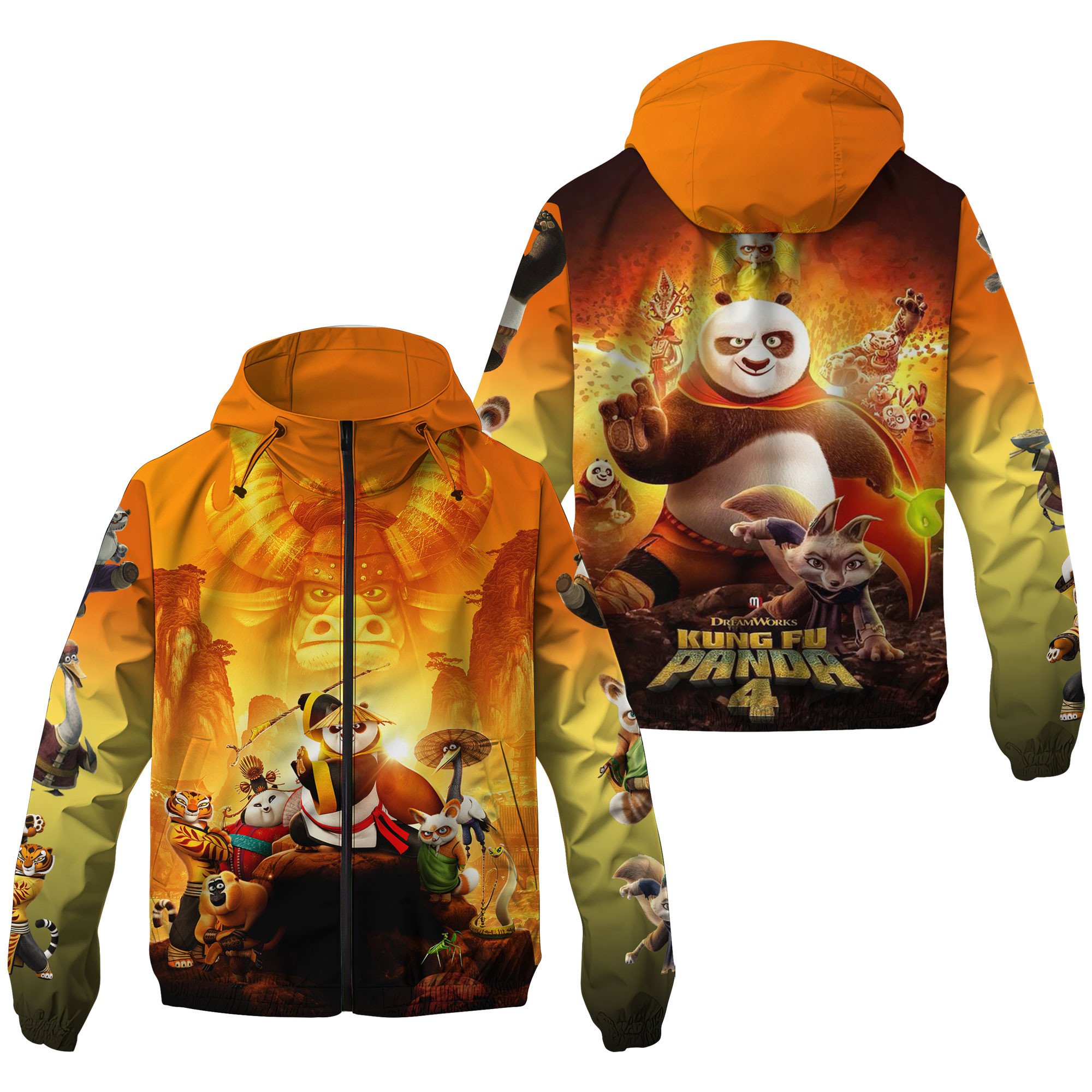 Kungfu Panda Movie Windbreaker Outdoor Jacket