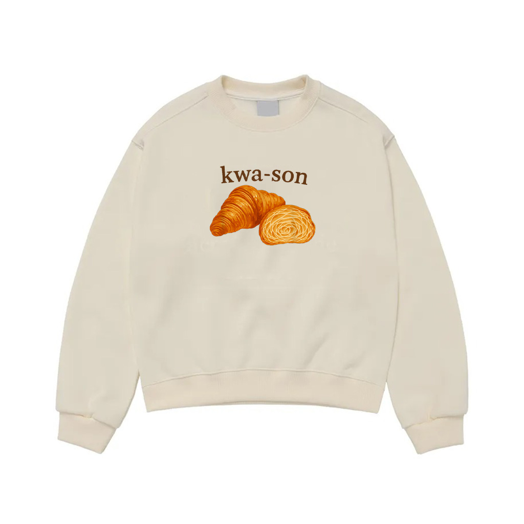 Kwa Son Funny Croissant Lover French Food Joke Sweatshirt