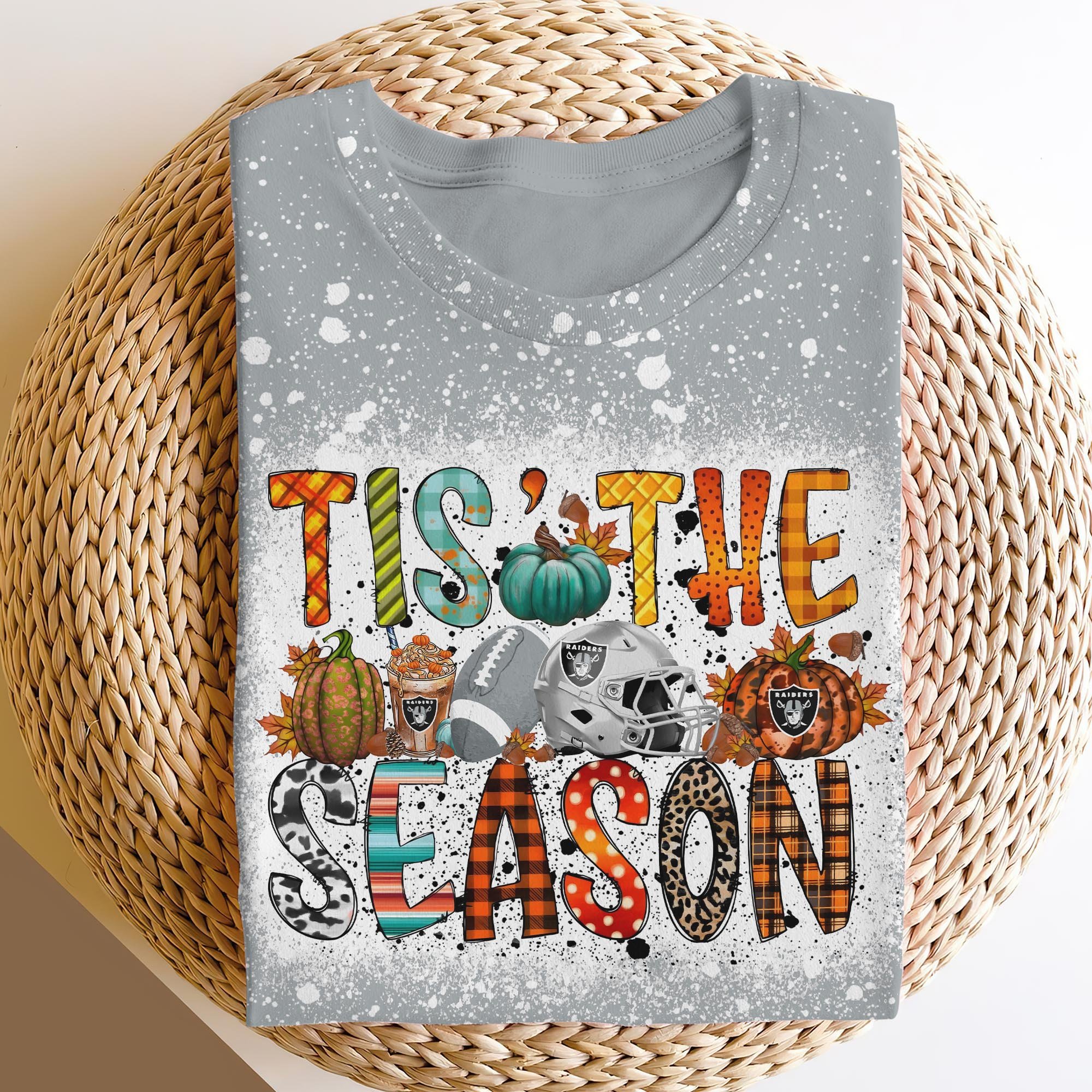 Las Vegas Raiders 3D Shirts, Tis The Season Shirts, Sport Shirts For Fan