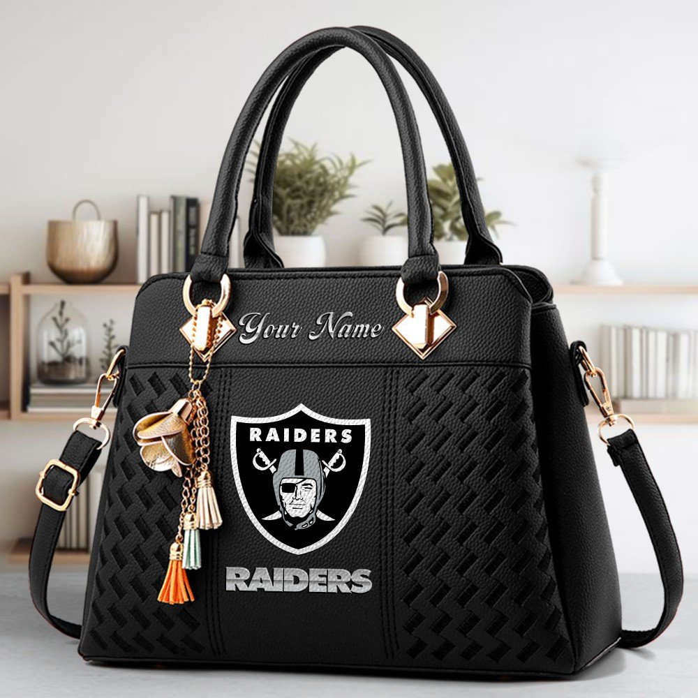 Las Vegas Raiders Deluxe Handbag For Women Custom Name 2025 Versions, Sport Deluxe Handbag