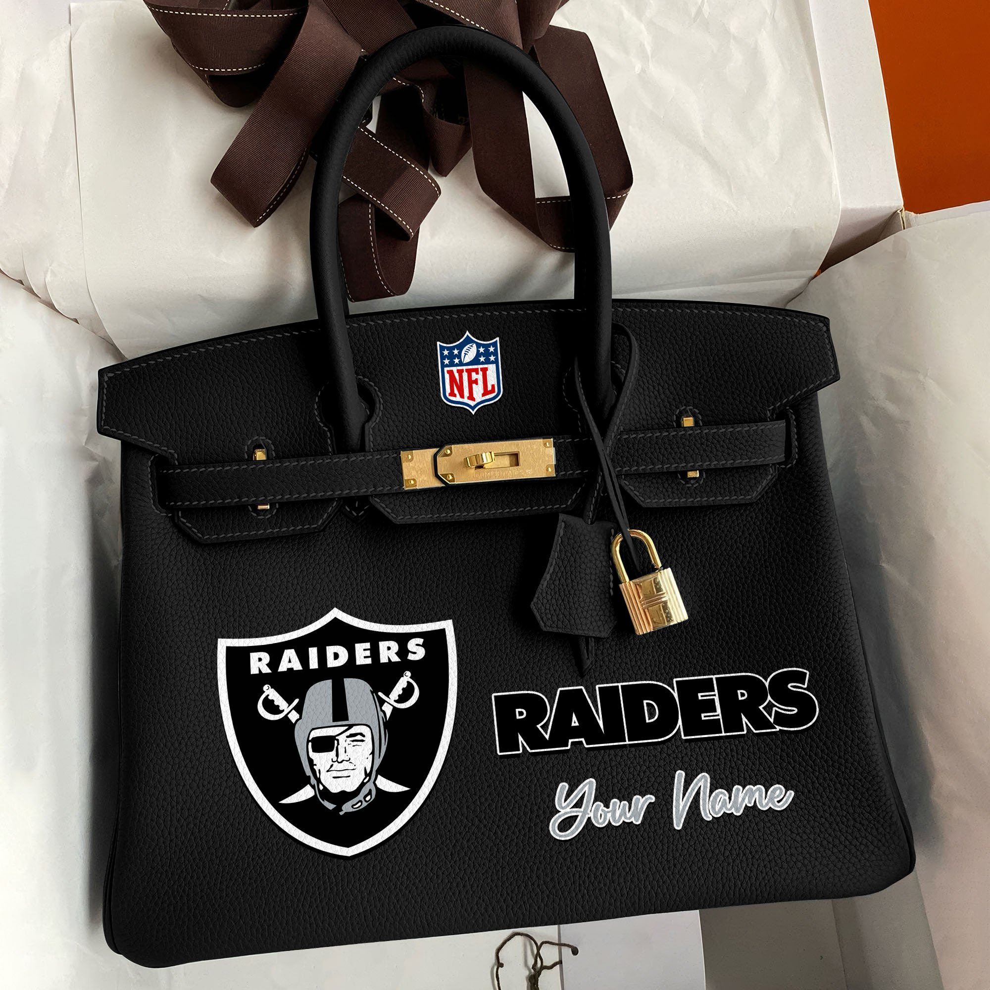 Las Vegas Raiders Deluxe Handbag For Women Custom Your Name 2025 Versions, Sport Deluxe Handbag