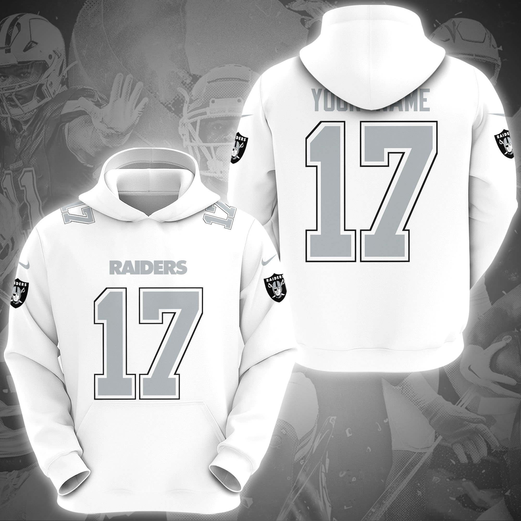 Las Vegas Raiders Hoodie Custom Name And Number, Sport Gifts, Fan Gifts