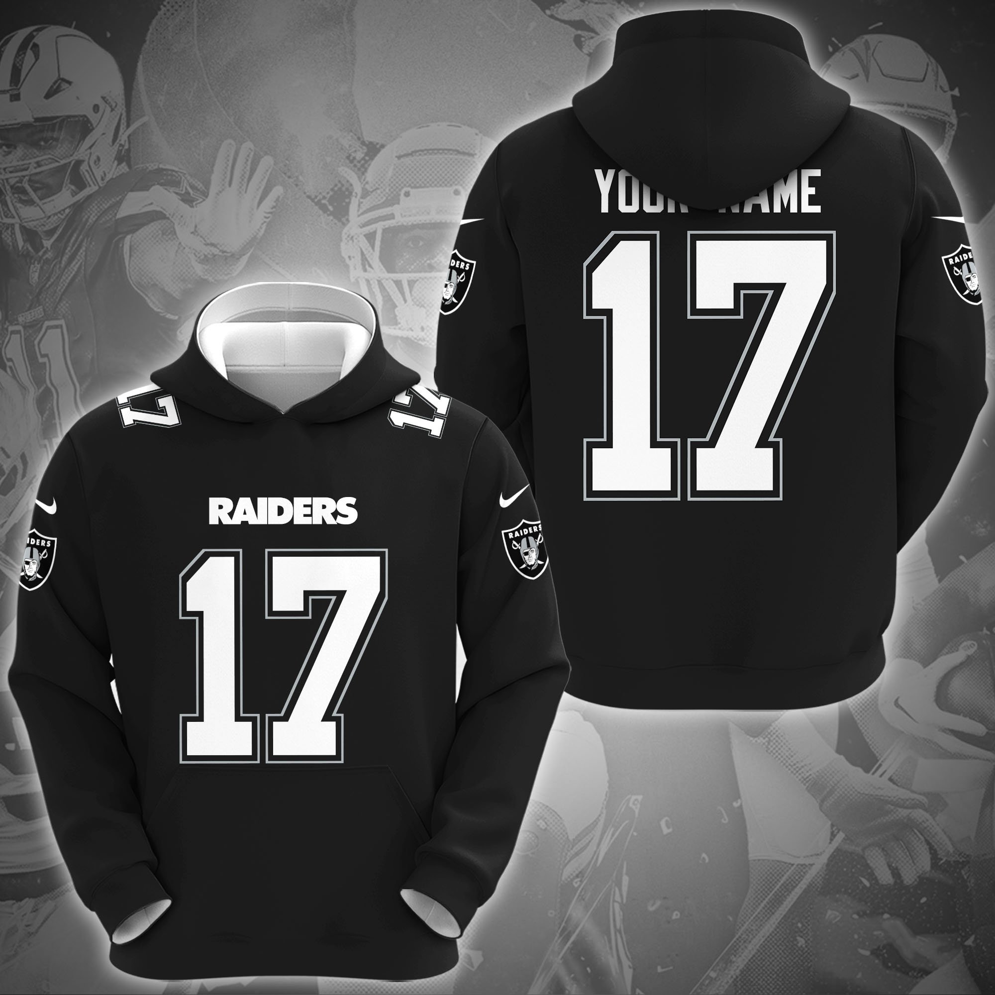 Las Vegas Raiders Hoodie Custom Name And Year, Sport Hoodie For Fans
