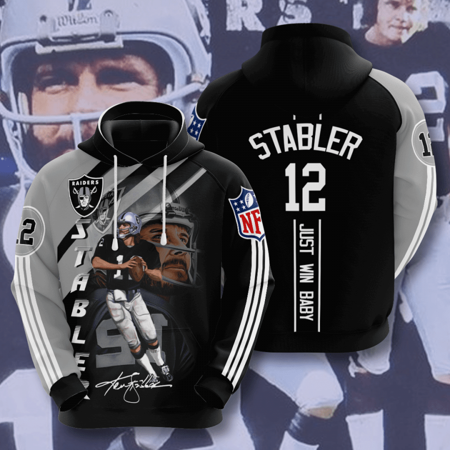Las Vegas Raiders Ken Stabler 12 3D Hoodie