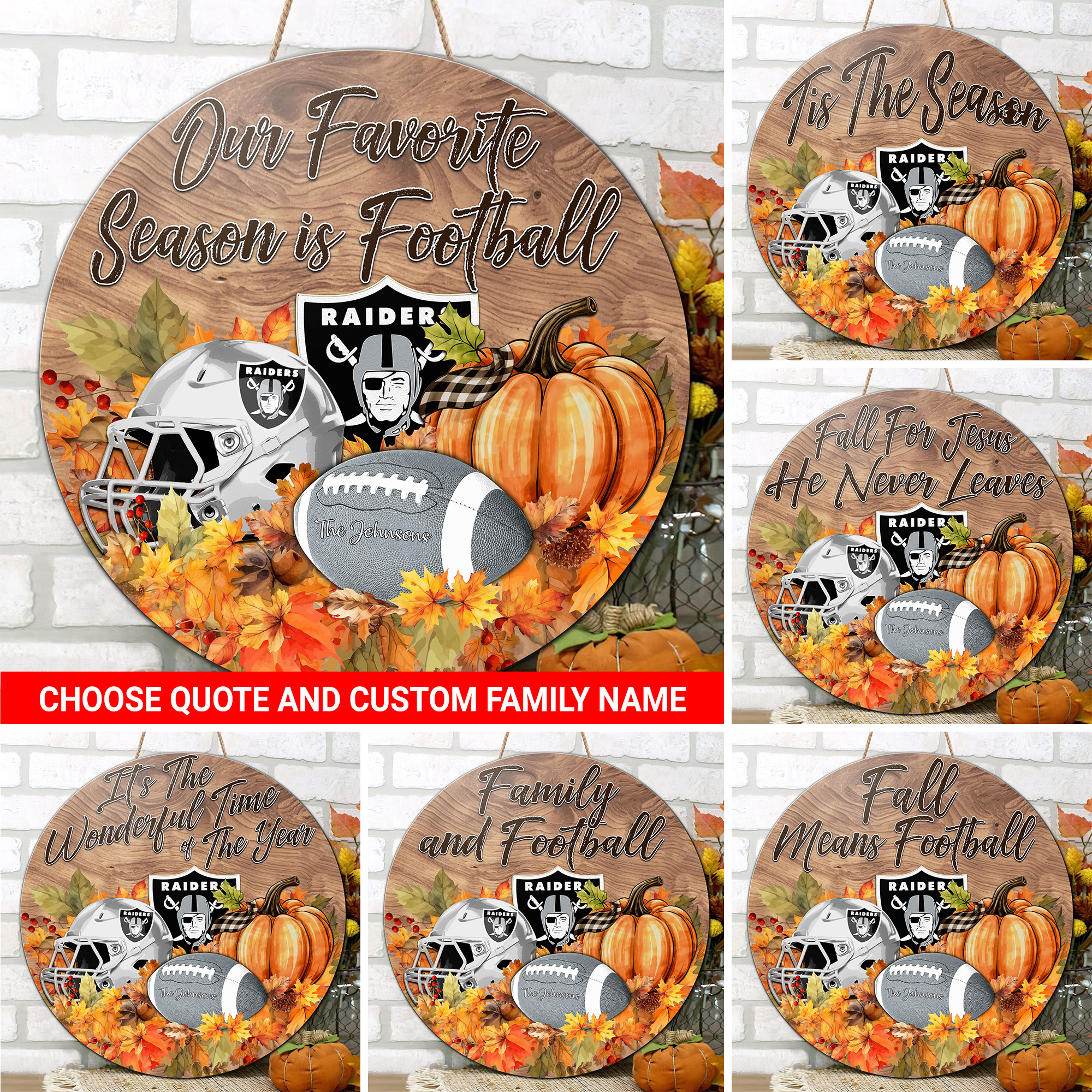 Las Vegas Raiders Shape Wooden Sign Custom Your Family Name And Choose Your Quotes, Sport Sign