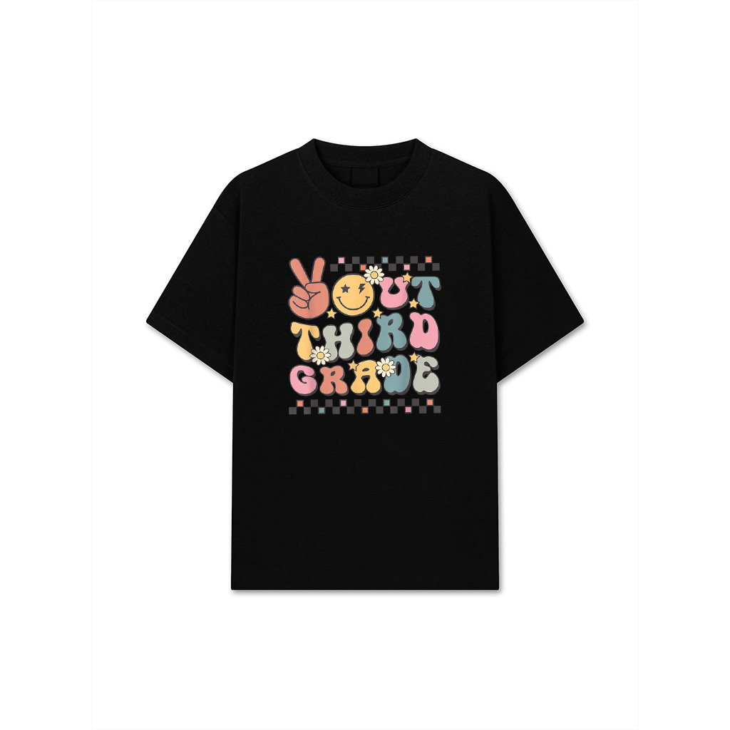 Last Day Of 3Rd Grade Smile Face Peace Out Third Grade T-Shirt