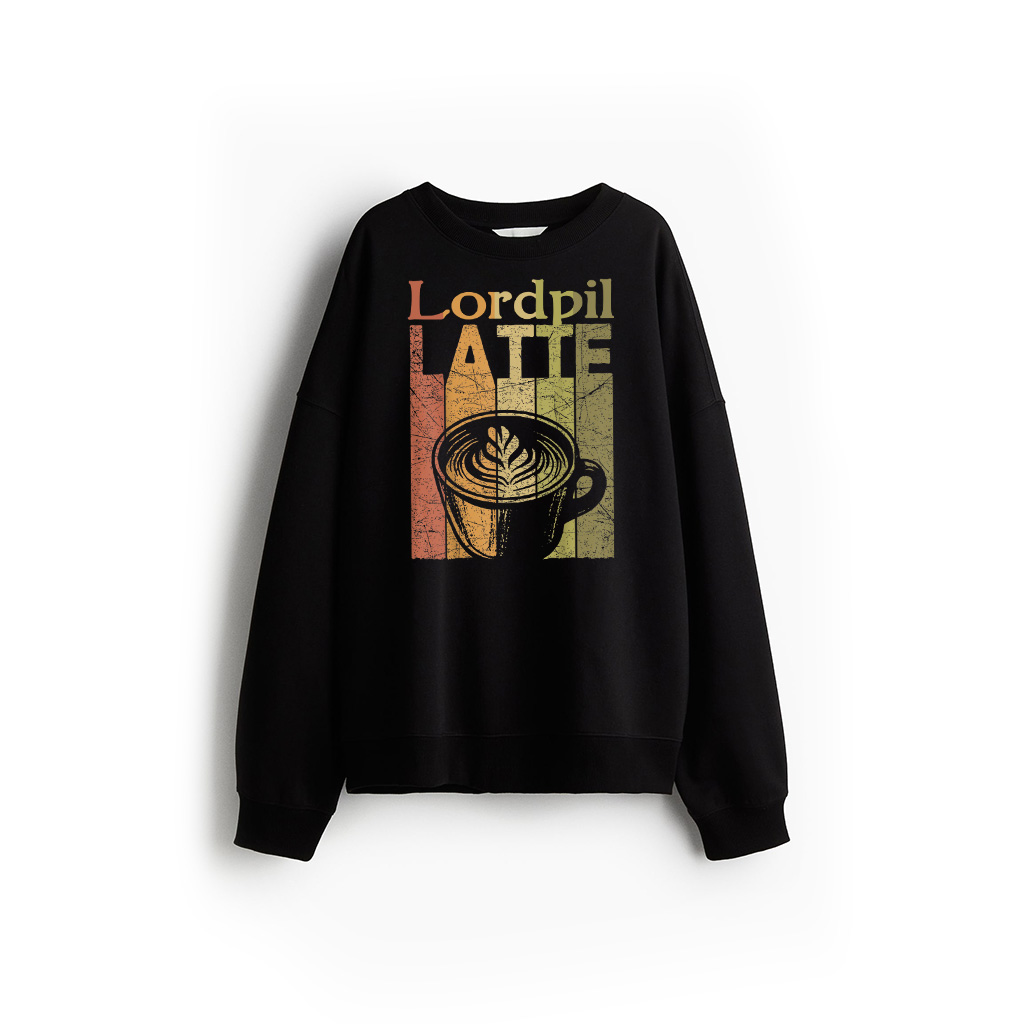 Latte Vintage Latte Coffee Retro Espresso Latte Lover Sweatshirt