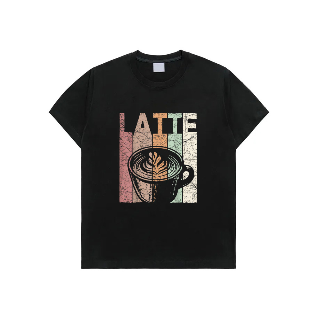 Latte Vintage Latte Coffee Retro Espresso Latte Lover T-Shirt