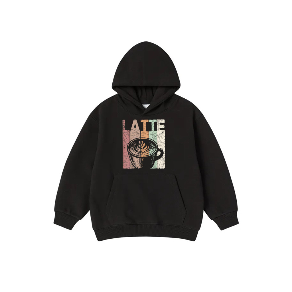 Latte Vintage Latte Coffee Retro Espresso Latte Lover Hoodie