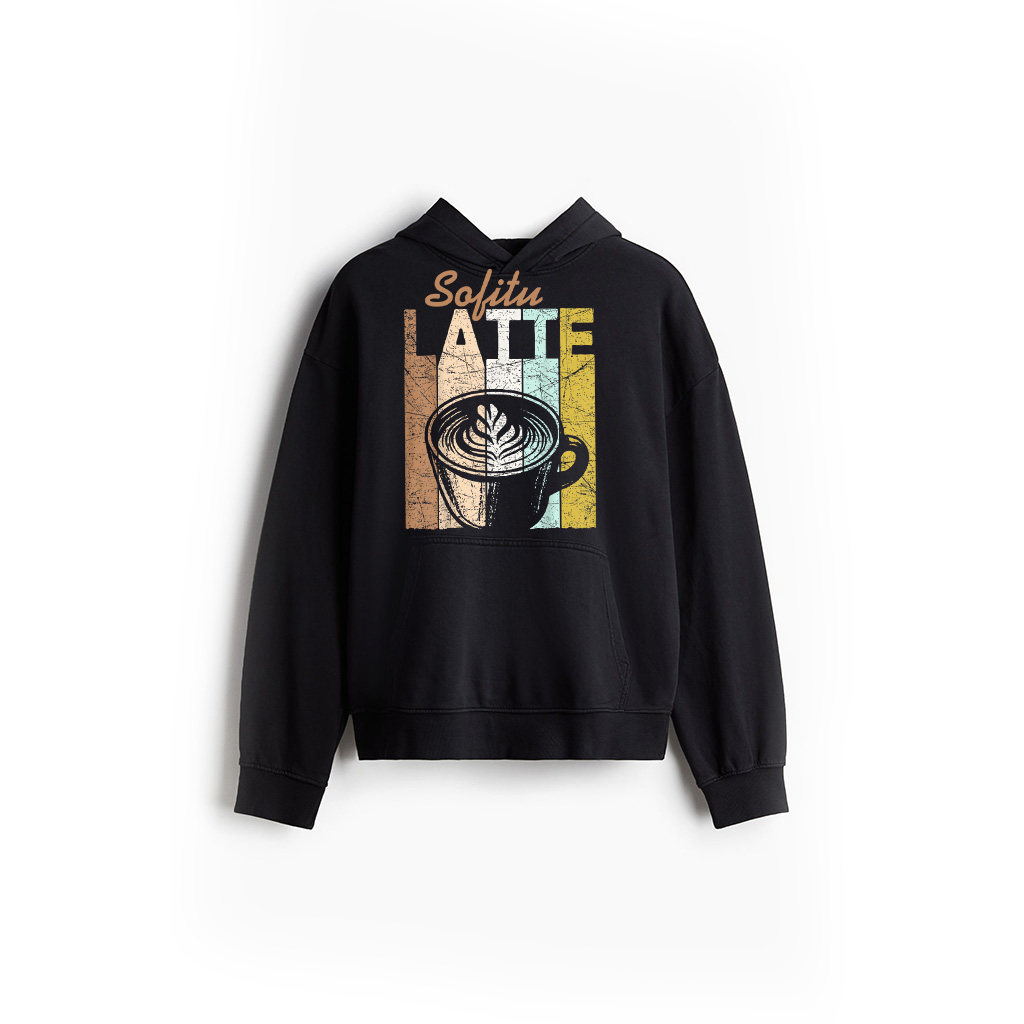 Latte Vintage Latte Coffee Retro Espresso Latte Lover Hoodie