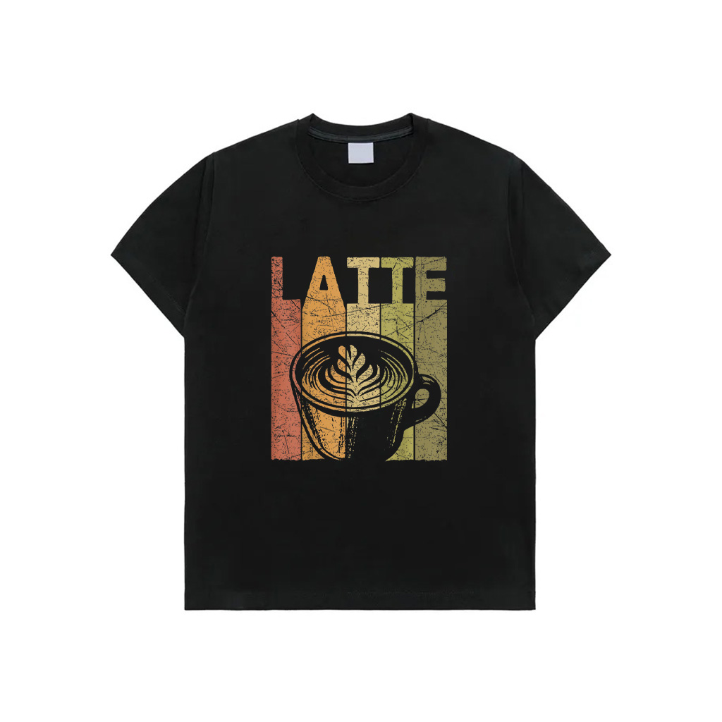 Latte Vintage Latte Coffee Retro Espresso Latte Lover T-Shirt
