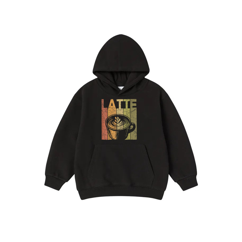 Latte Vintage Latte Coffee Retro Espresso Latte Lover Hoodie