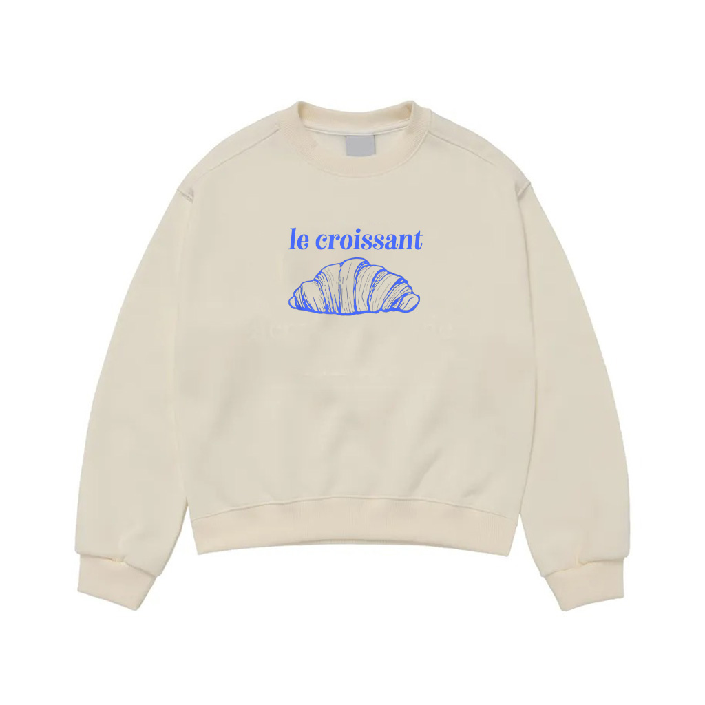 Le Croissant  Croissant Fun Design Sweatshirt