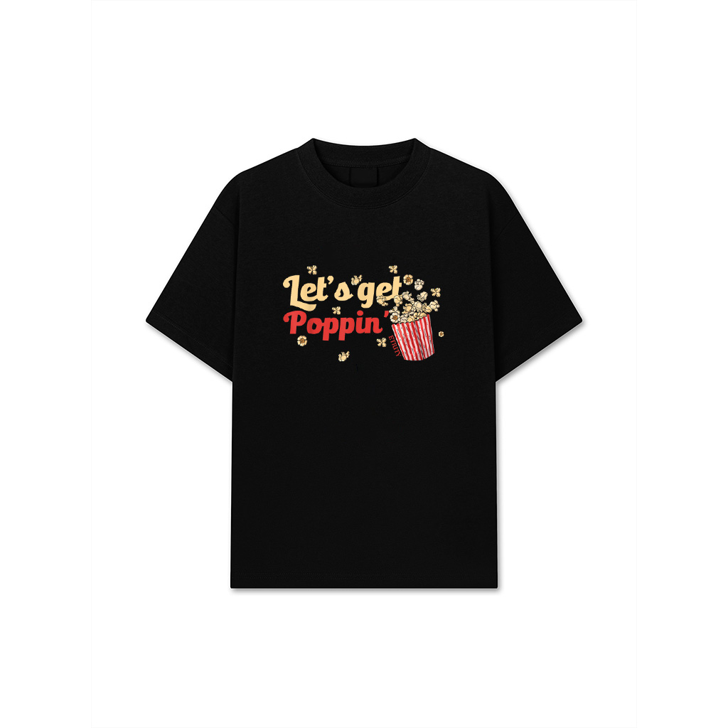 Let's Get Poppin Popcorn Lover Corn Kernel Snack Popcorn T-Shirt