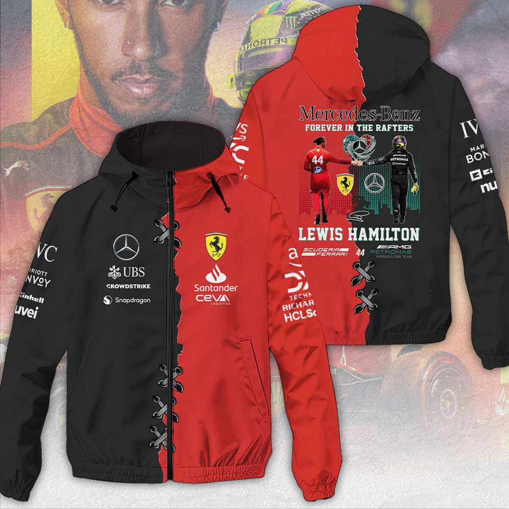 Lewis Hamilton Racing F1 Style Windbreaker Jacket For Fans