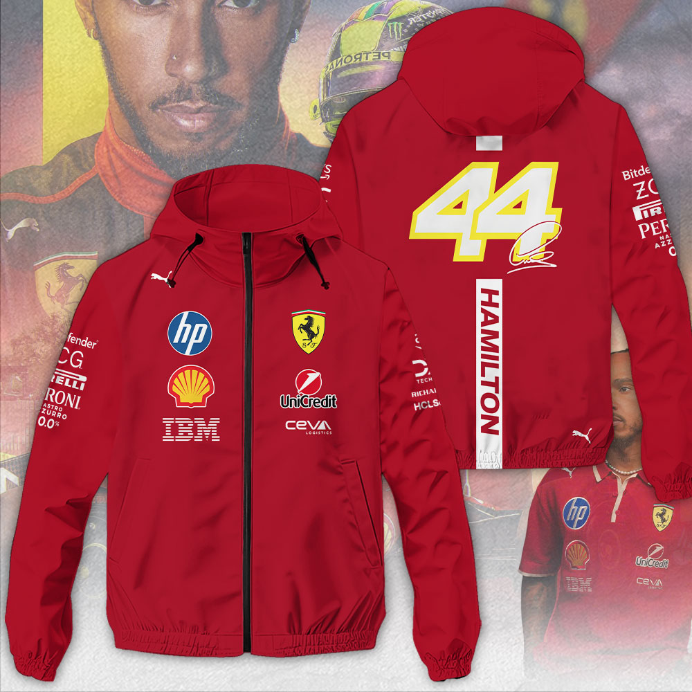 Lewis Hamilton Racing F1 Style Windbreaker Jacket For Fans