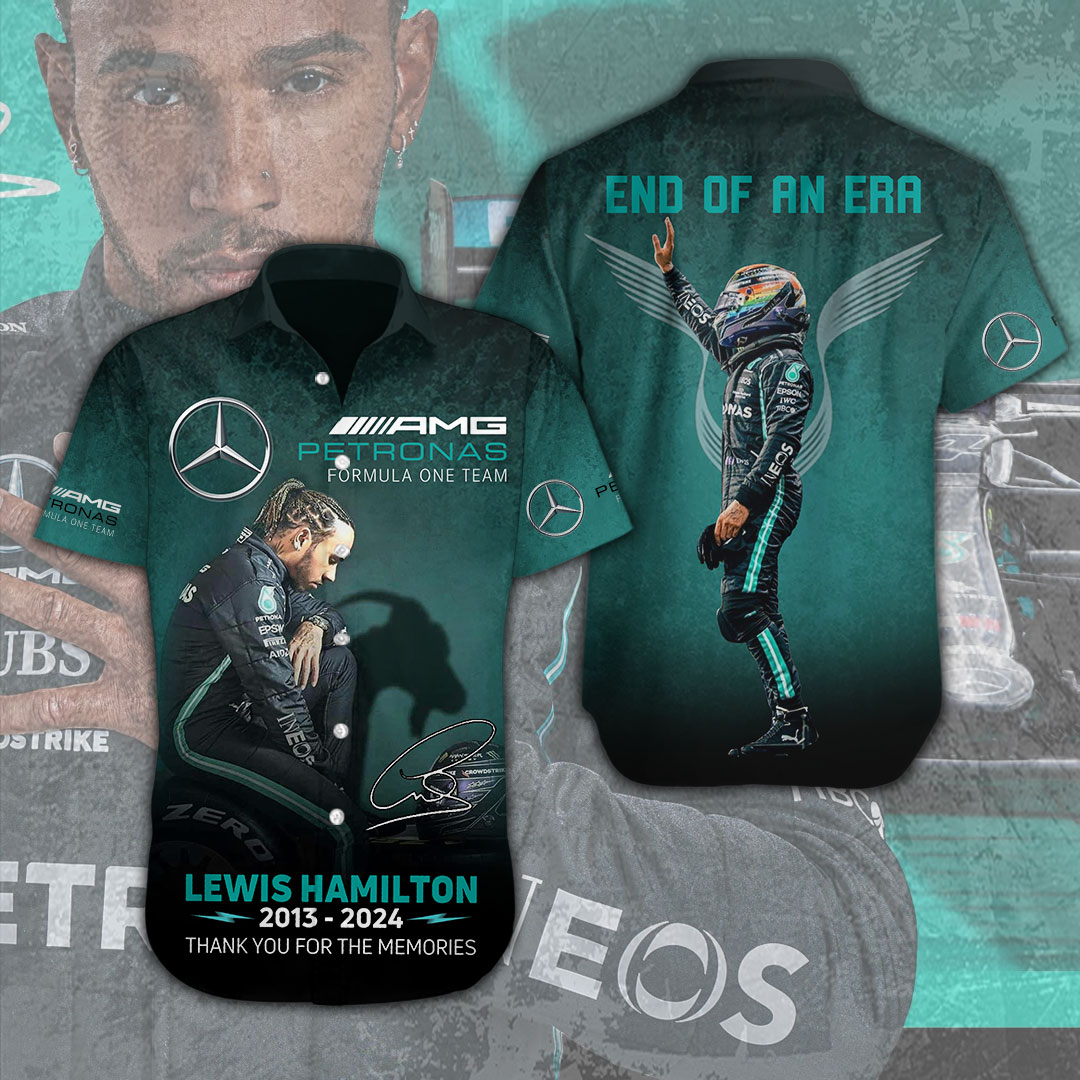 Lewis Hamilton X Mercedes AMG Petronas F1 F1 Racing Hawaiian Shirt Gifts For Fans