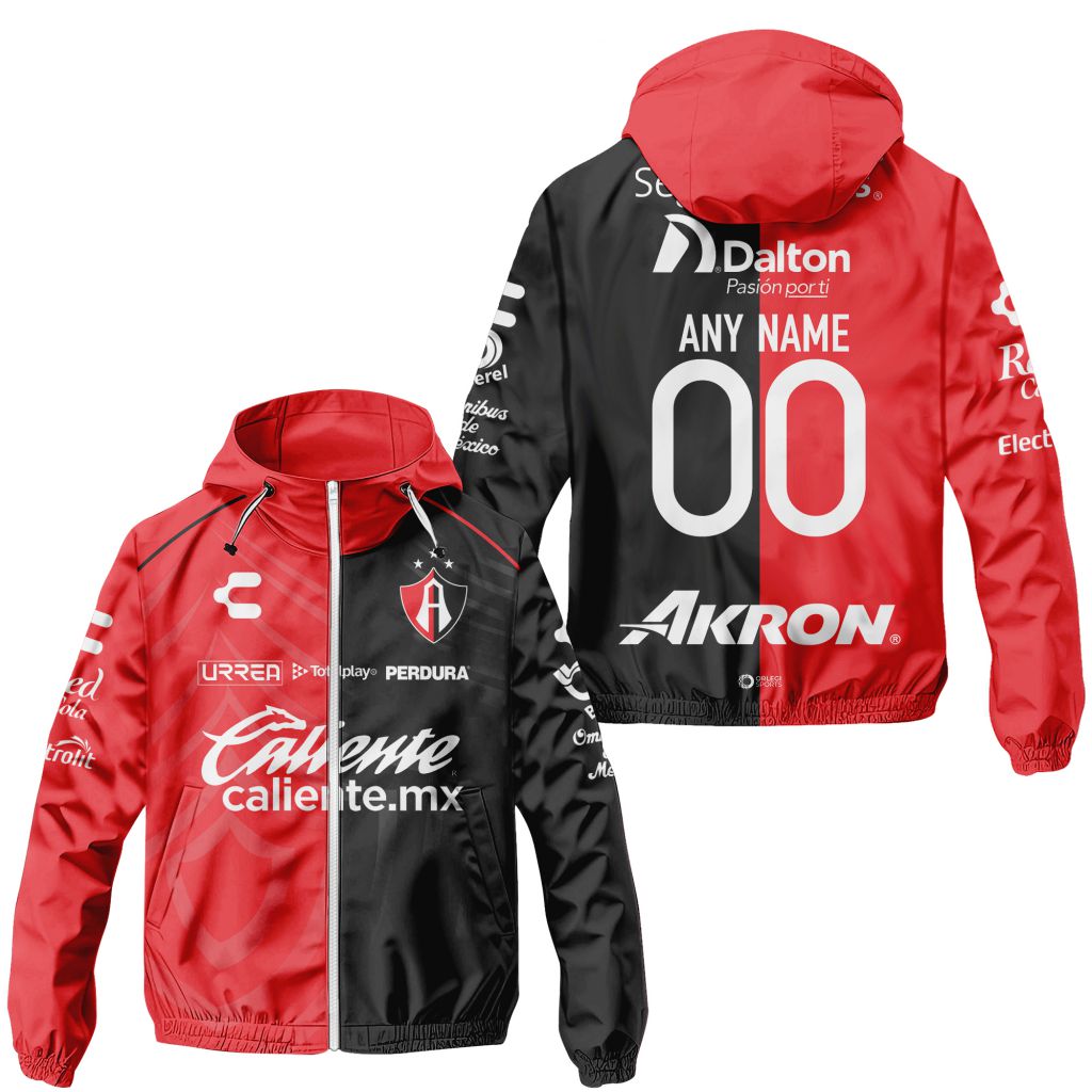 Liga MX Atlas FC Personalized Home Winbreaker Outdoor Jacket