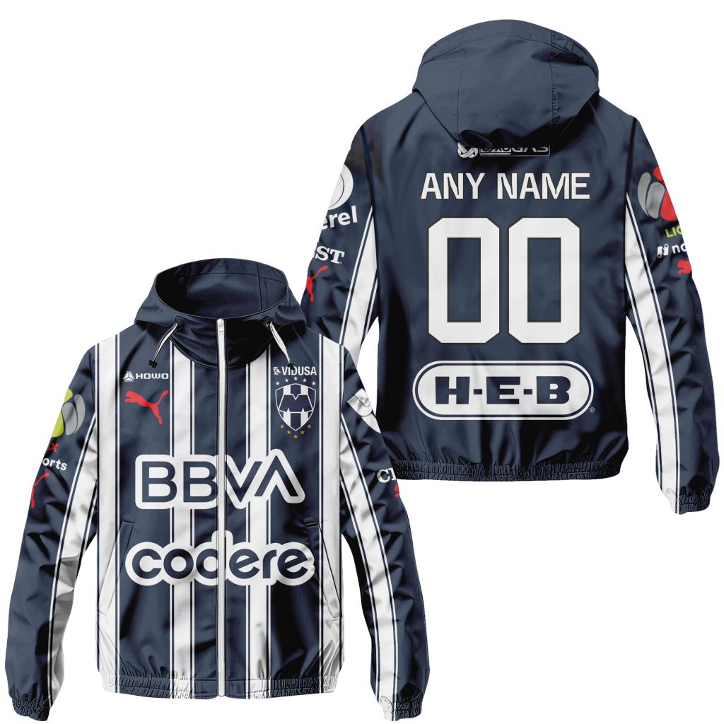 Liga MX CF Monterrey Personalized Home Winbreaker Outdoor Jacket
