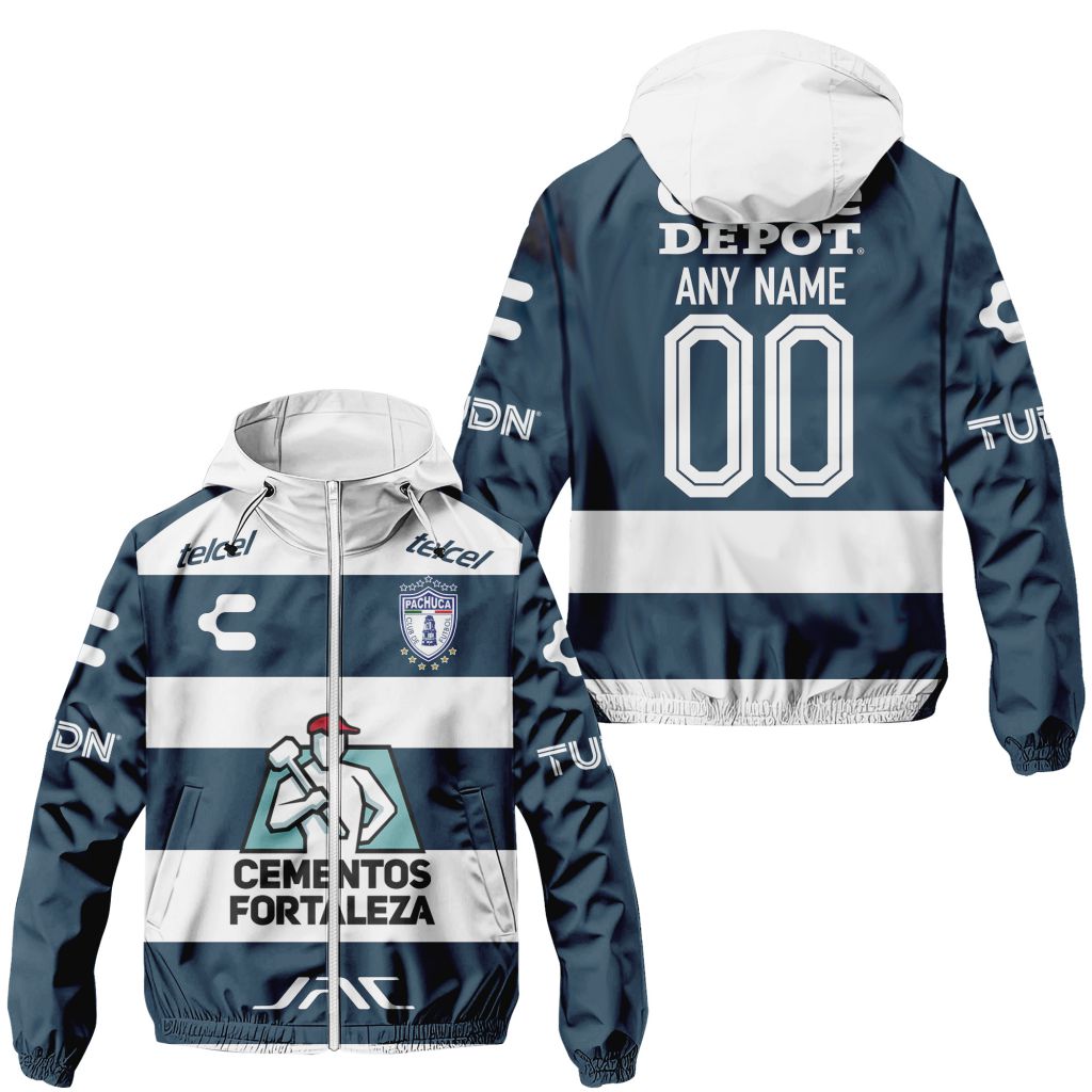Liga MX CF Pachuca Personalized Home Winbreaker Outdoor Jacket