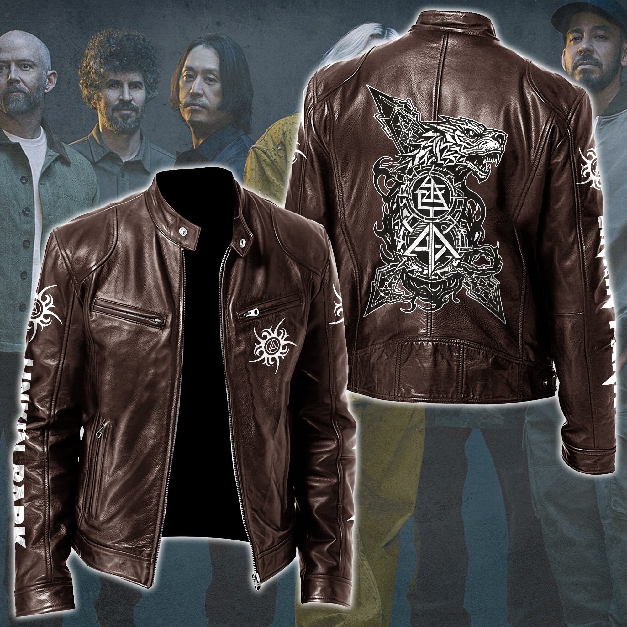 Linkin Park Leather Bomber Jacket