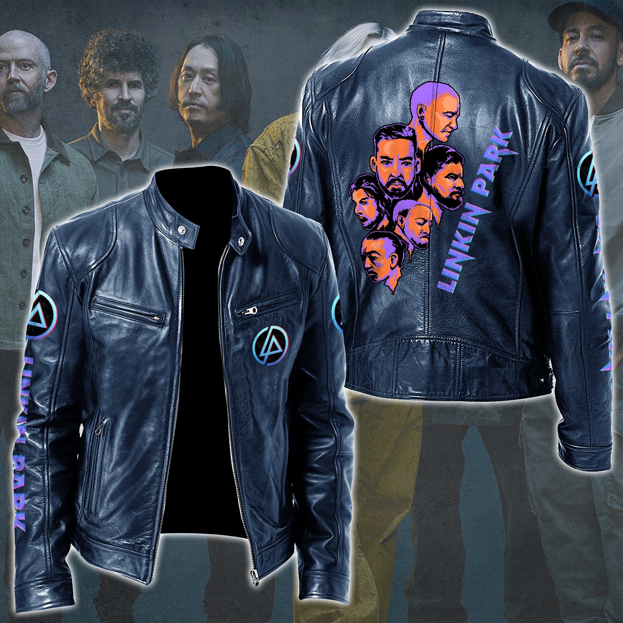 Linkin Park Leather Bomber Jacket