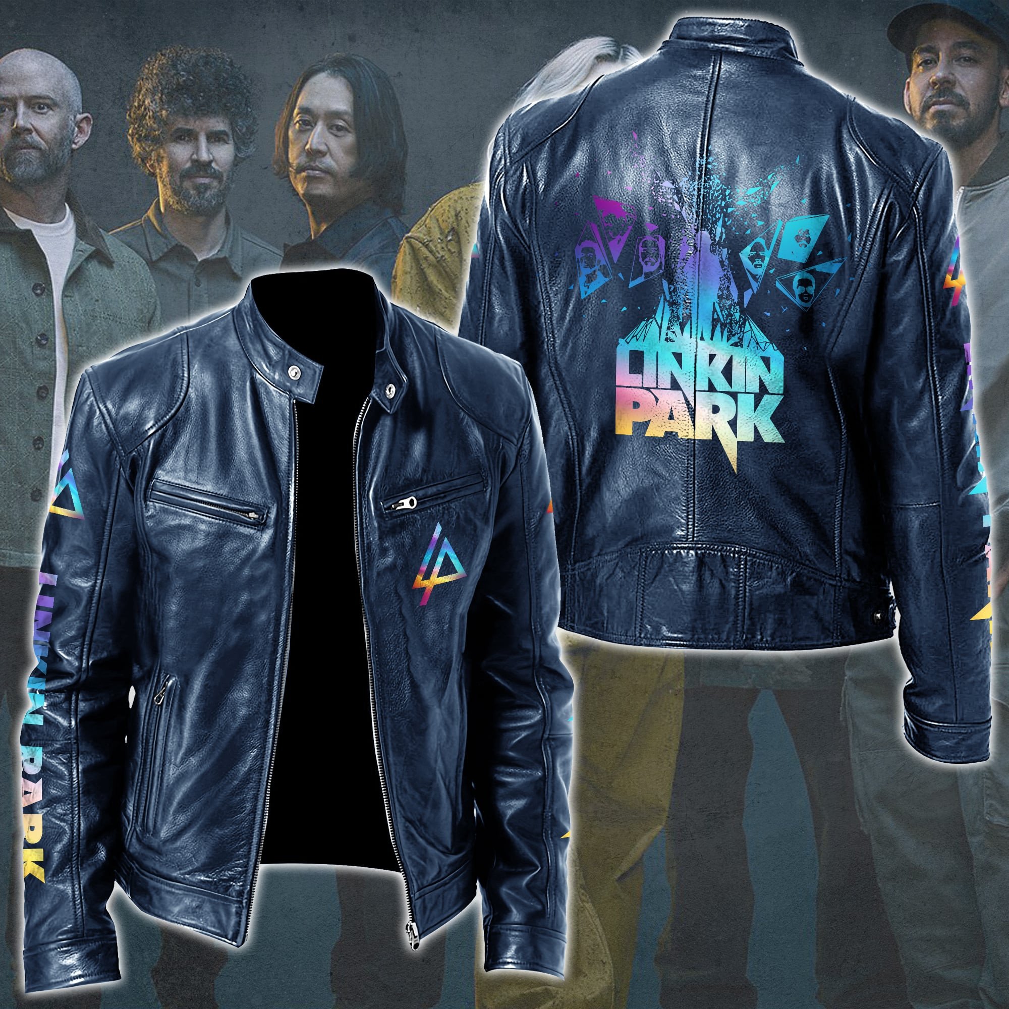 Linkin Park Leather Bomber Jacket