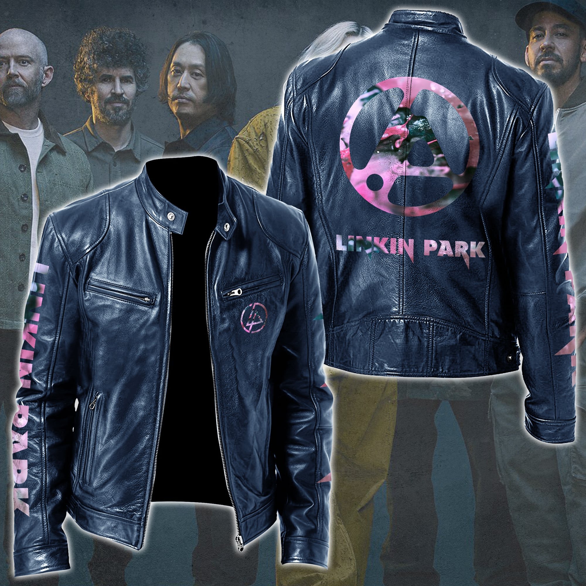 Linkin Park Leather Bomber Jacket