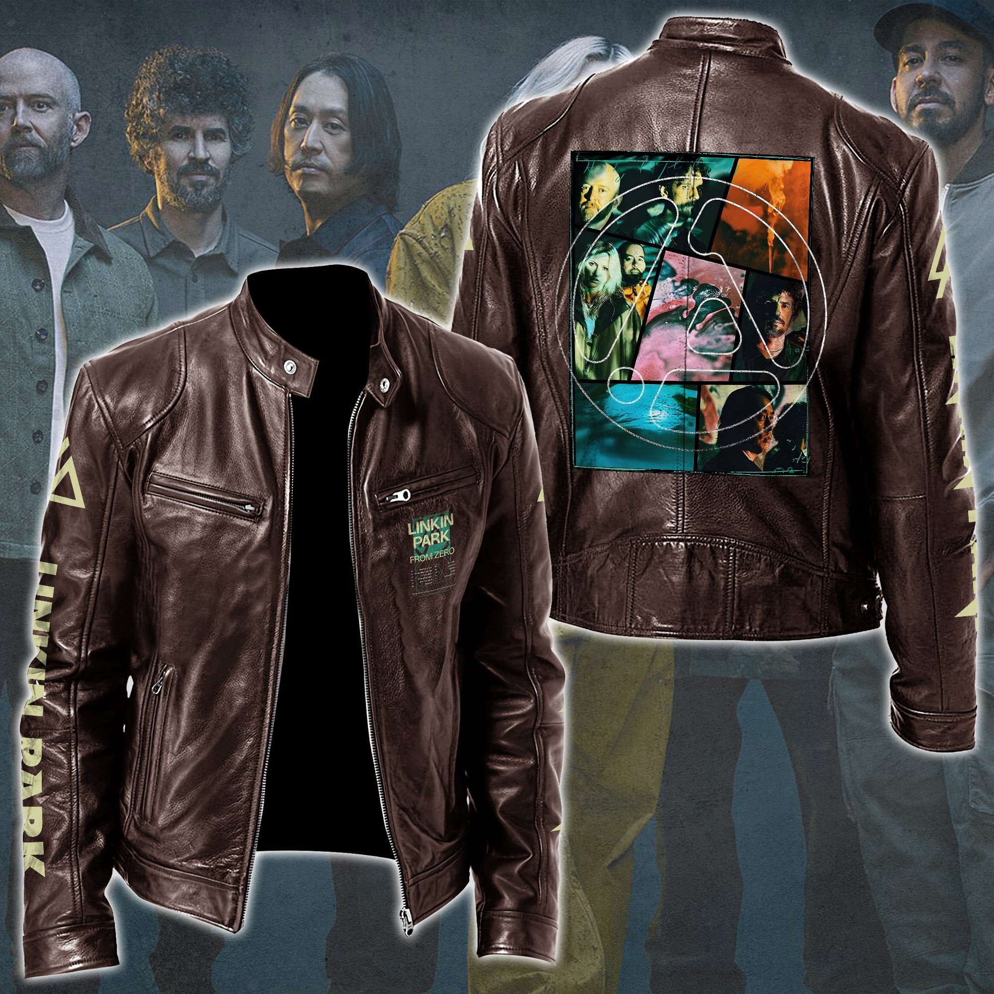 Linkin Park Leather Bomber Jacket