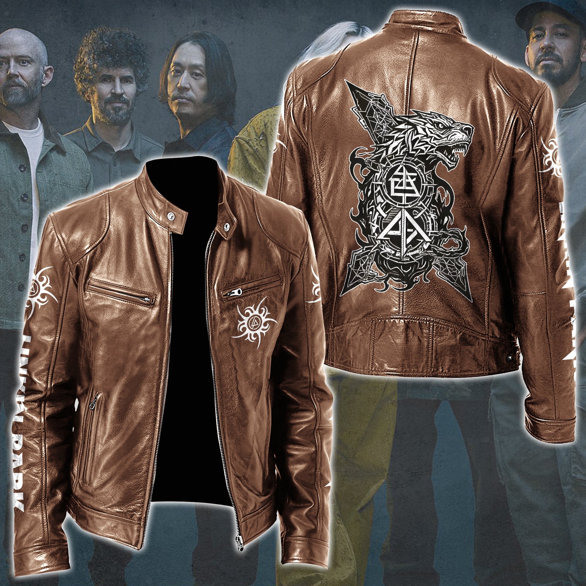 Linkin Park Leather Bomber Jacket