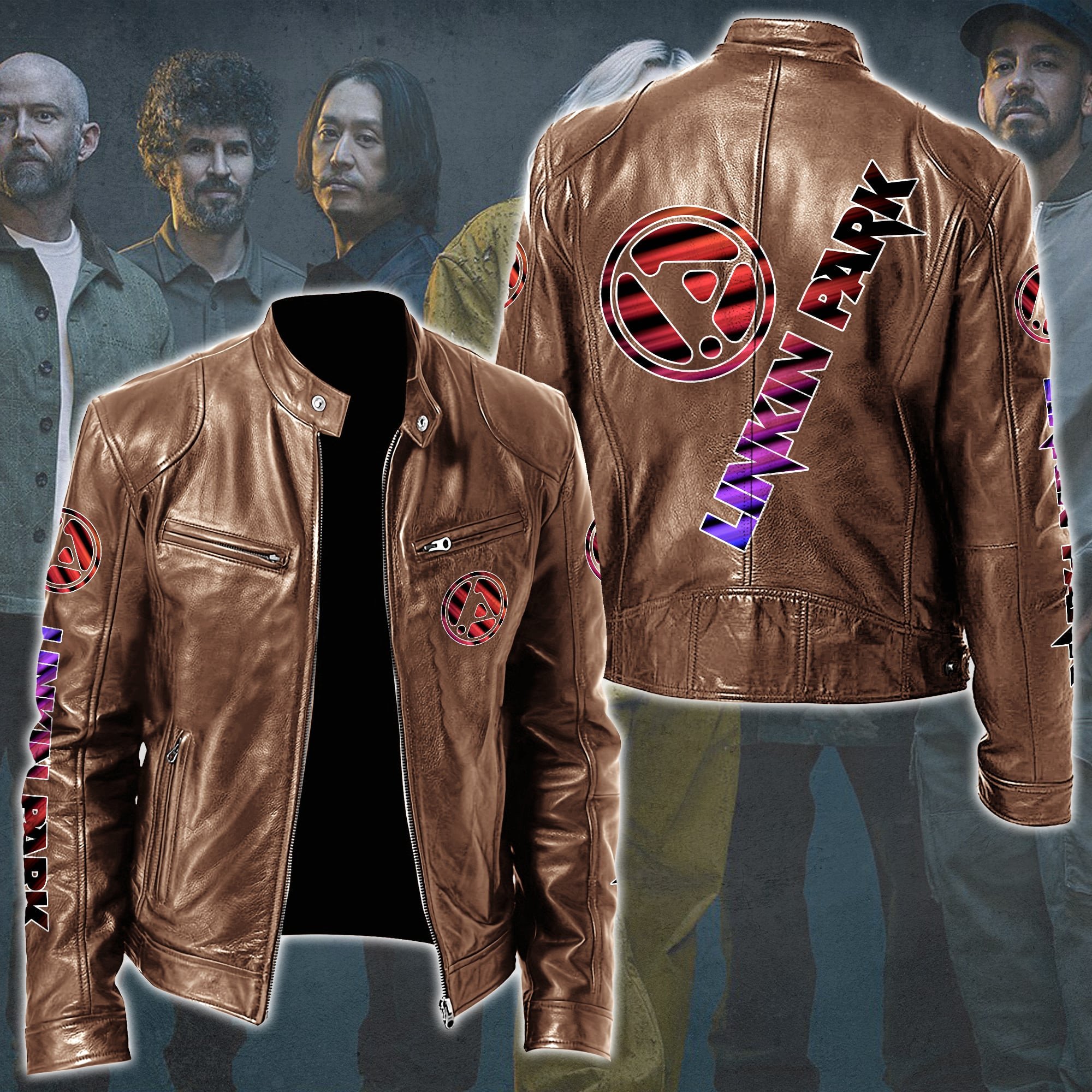 Linkin Park Leather Bomber Jacket