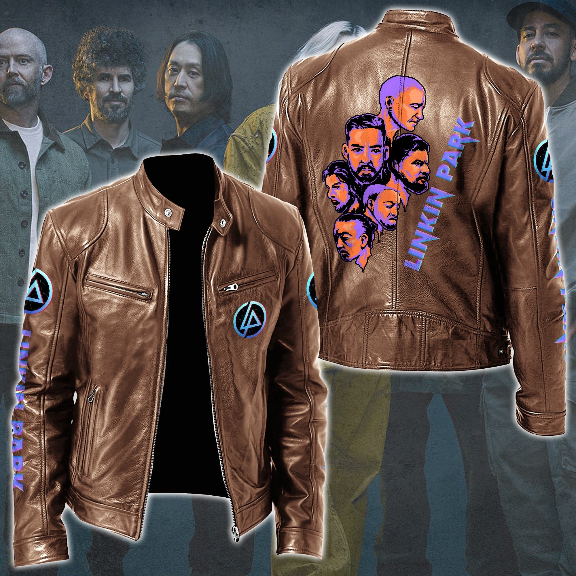 Linkin Park Leather Bomber Jacket