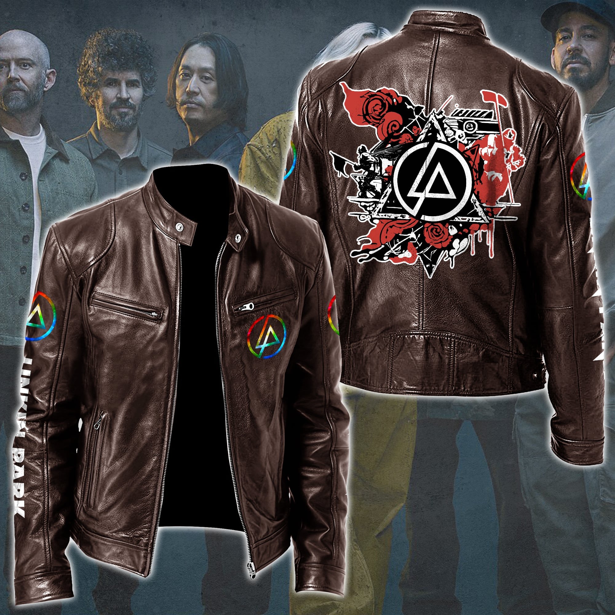 Linkin Park Leather Bomber Jacket