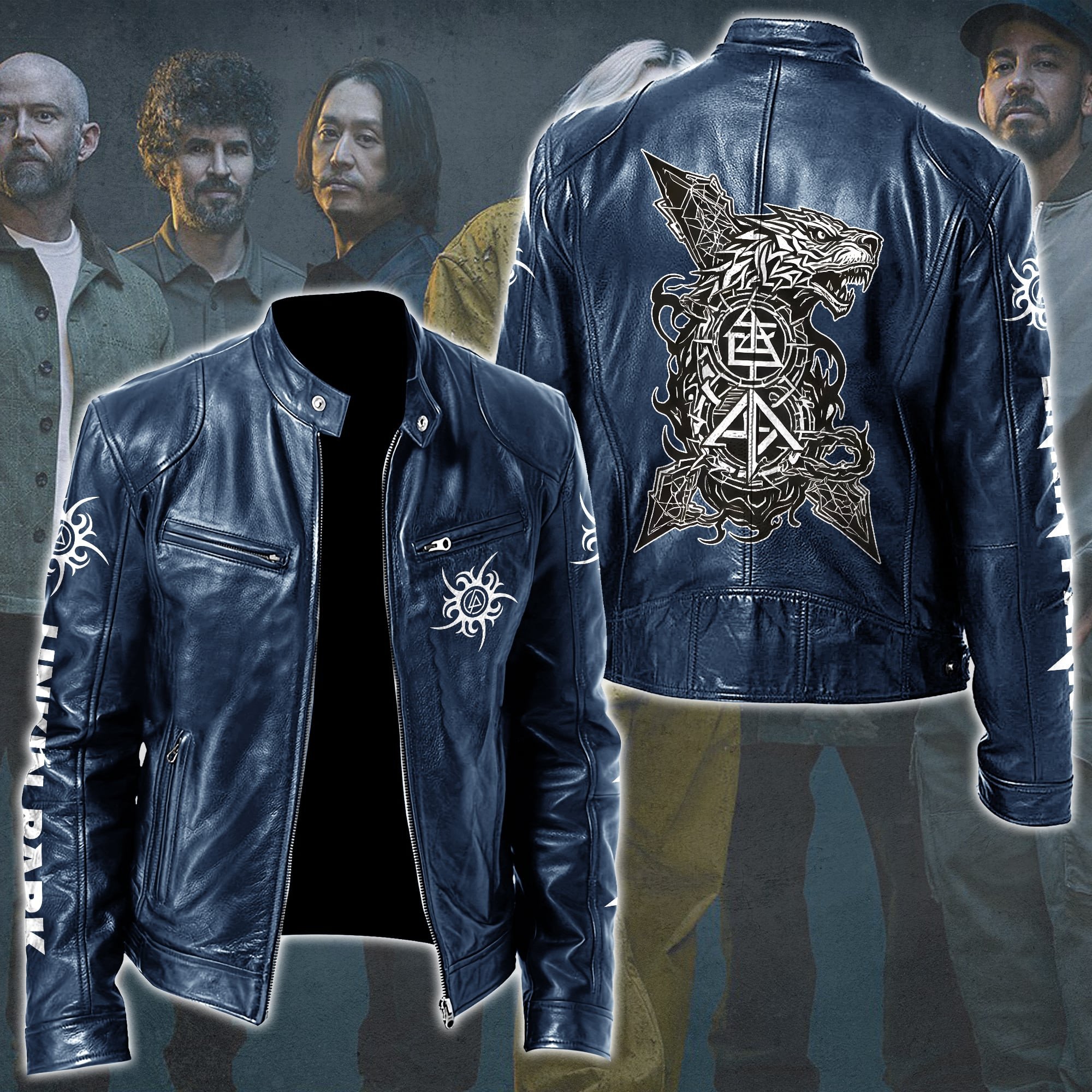 Linkin Park Leather Bomber Jacket
