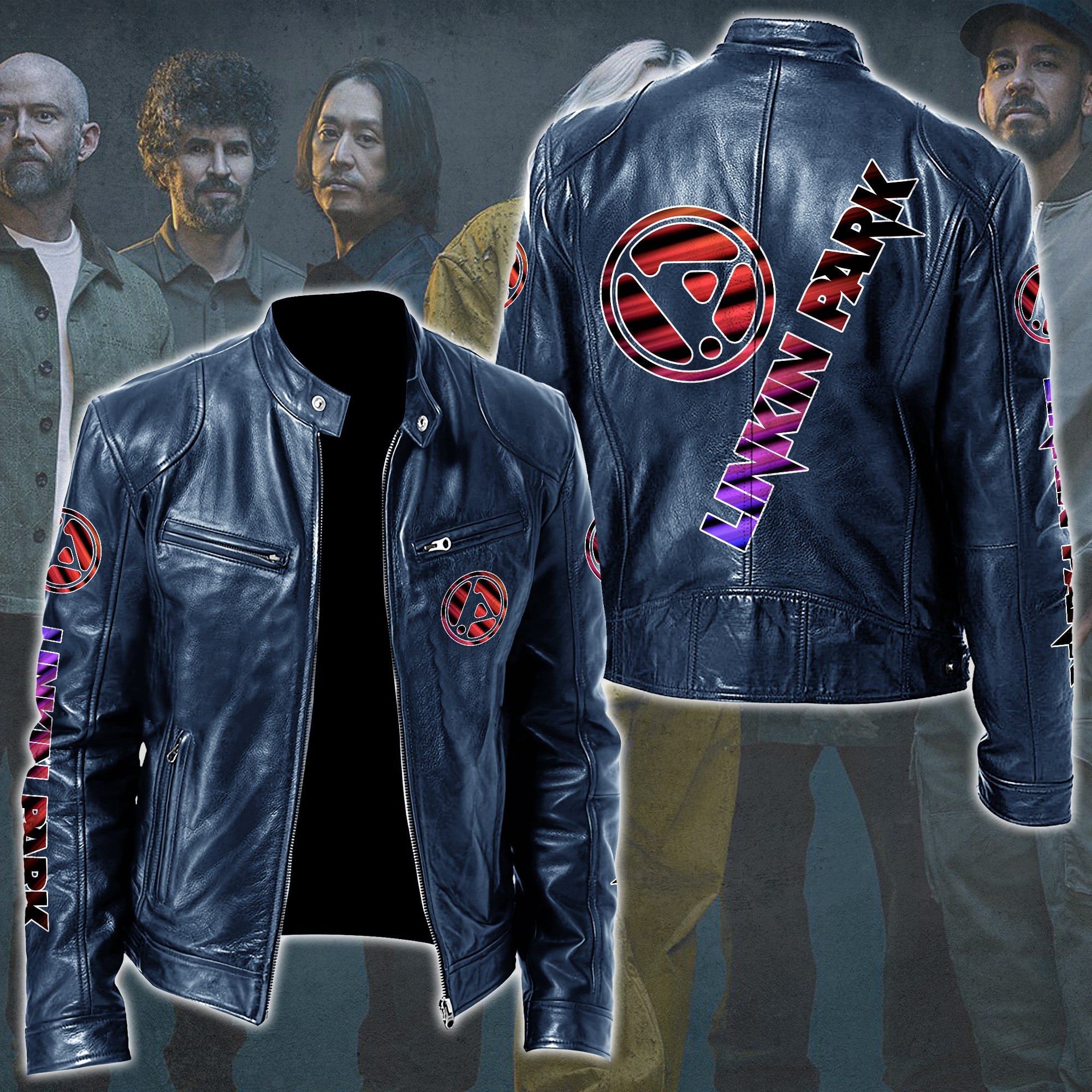 Linkin Park Leather Bomber Jacket