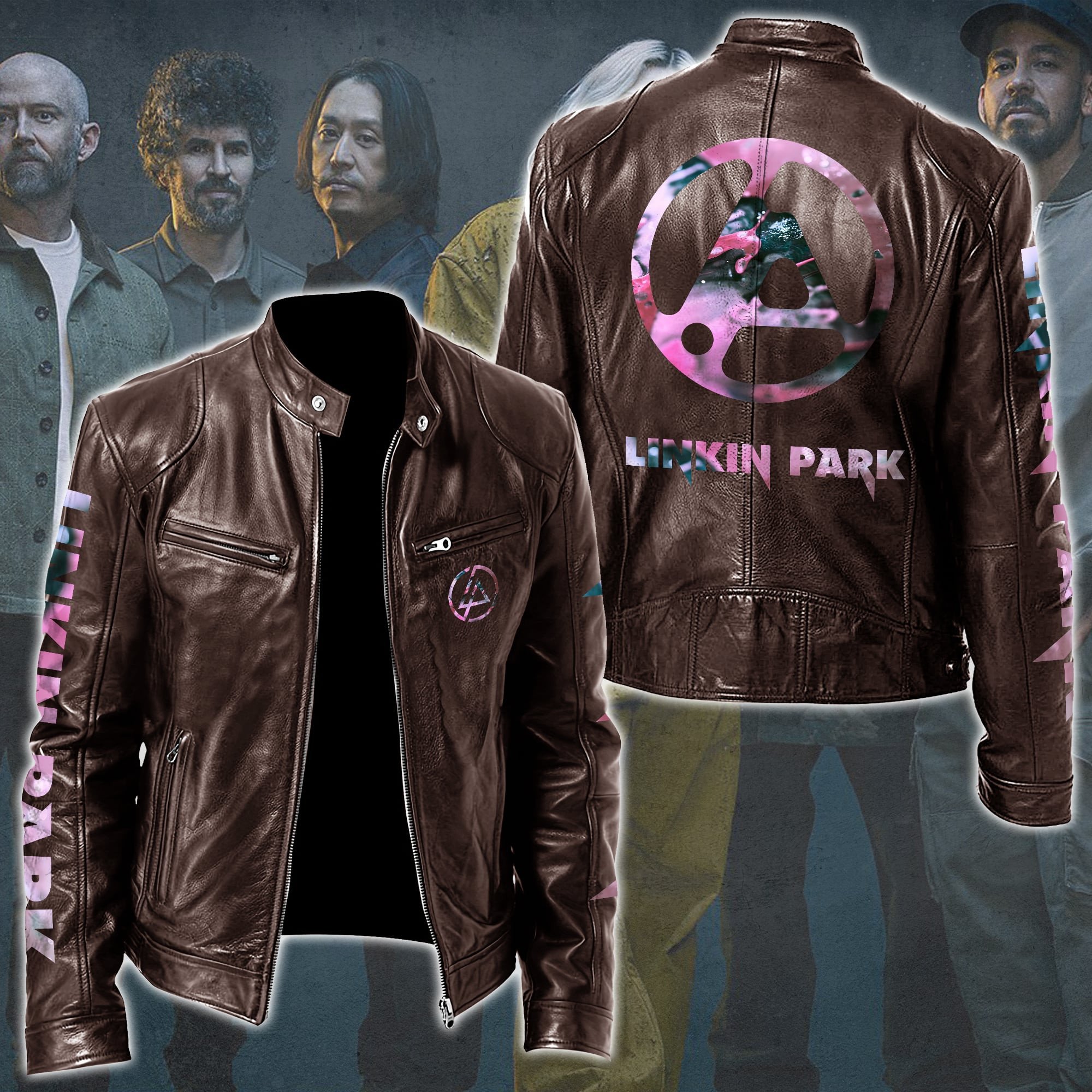 Linkin Park Leather Bomber Jacket