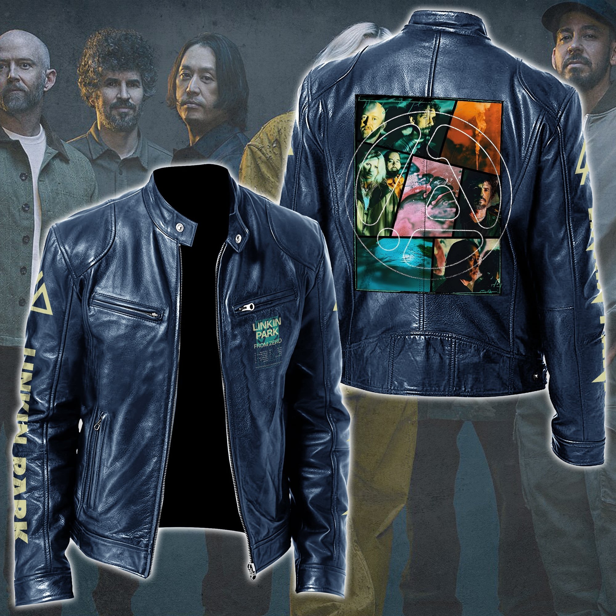Linkin Park Leather Bomber Jacket