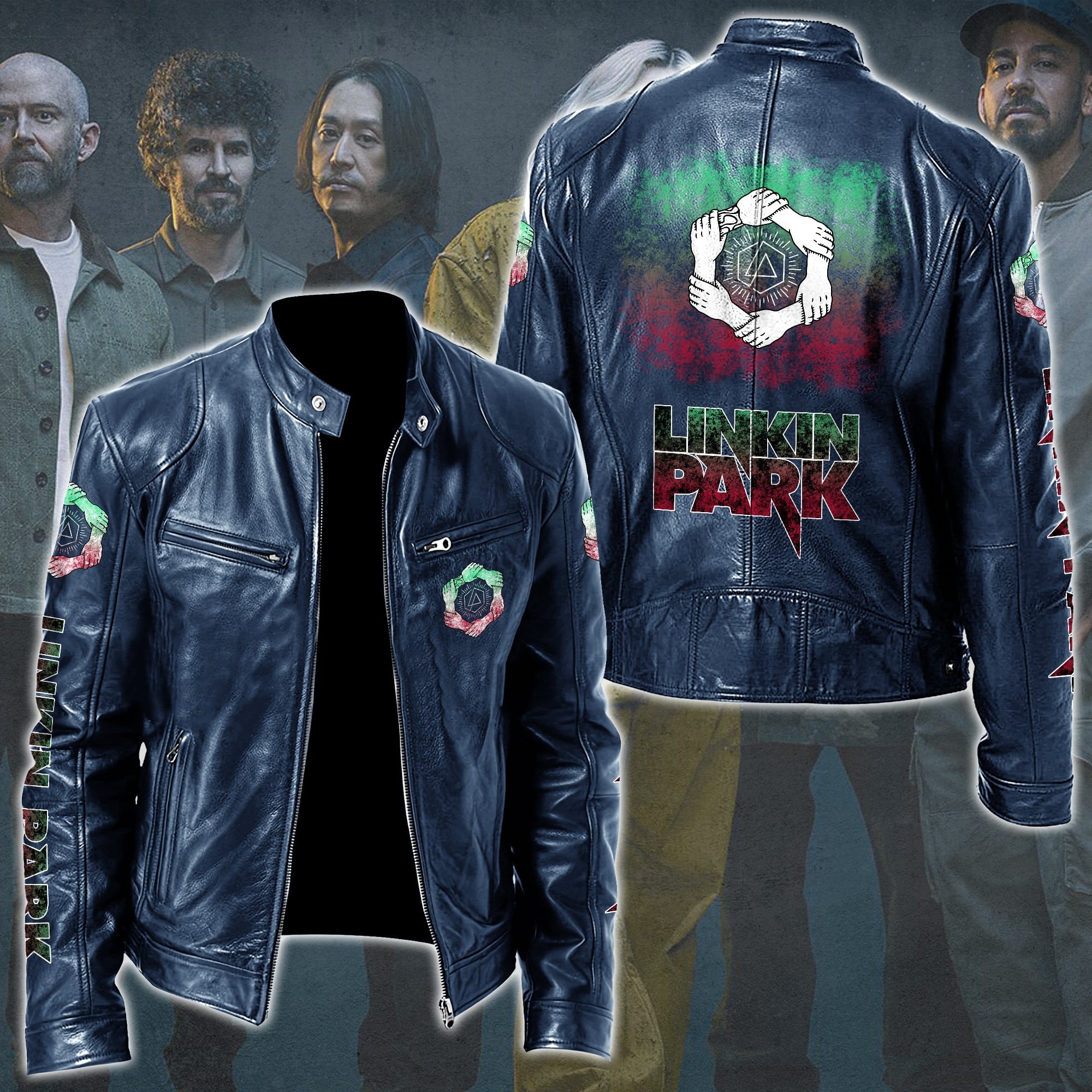 Linkin Park Leather Bomber Jacket