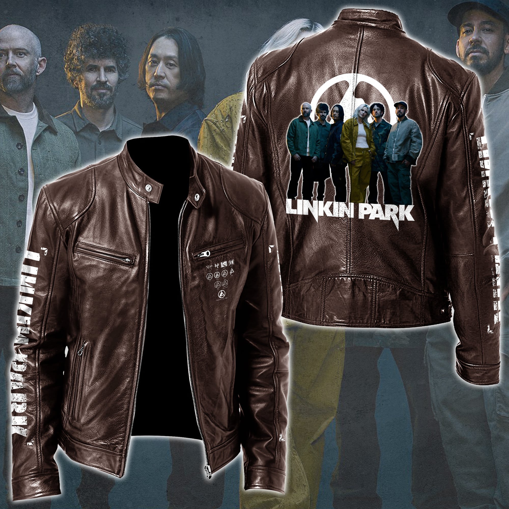 Linkin Park Leather Bomber Jacket