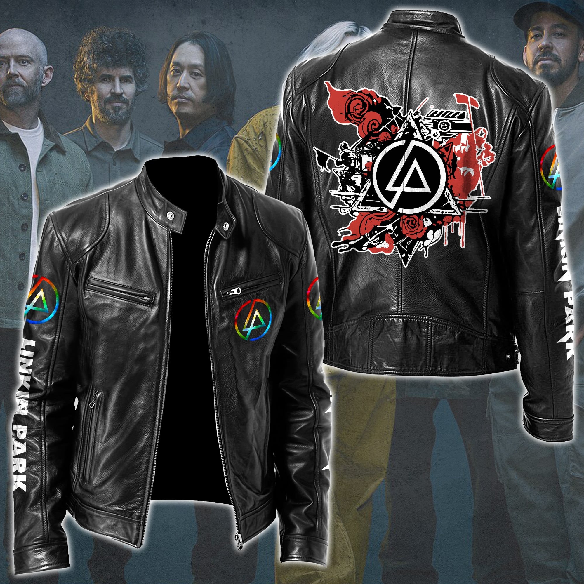 Linkin Park Leather Bomber Jacket
